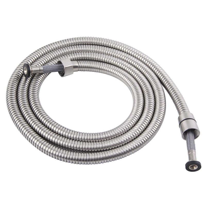 Angle Simple Handheld Shower Hose 79", Angle Simple Stainless Steel Flexible Shower Sprayer Hose, Replacement Shower Hose 1/2" IPS, Shower Extension Hose, Brushed Nickel - Image 1
